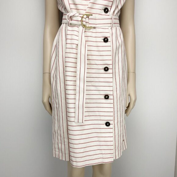 Tommy Hilfiger Preppy Marine Striped Red White Cotton Knee length Dress Size 10 - Picture 8 of 16
